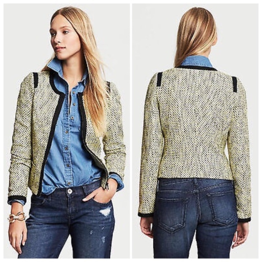 Banana Republic | Yellow Tweed Blazer Jacket